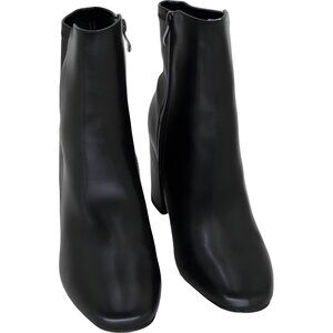 MIA Kymi Block Heel Ankle Boots Black Zip Dress Booties Women US 8M